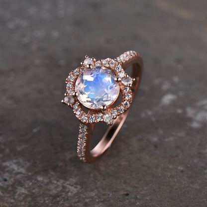 female moonstone engagement ring