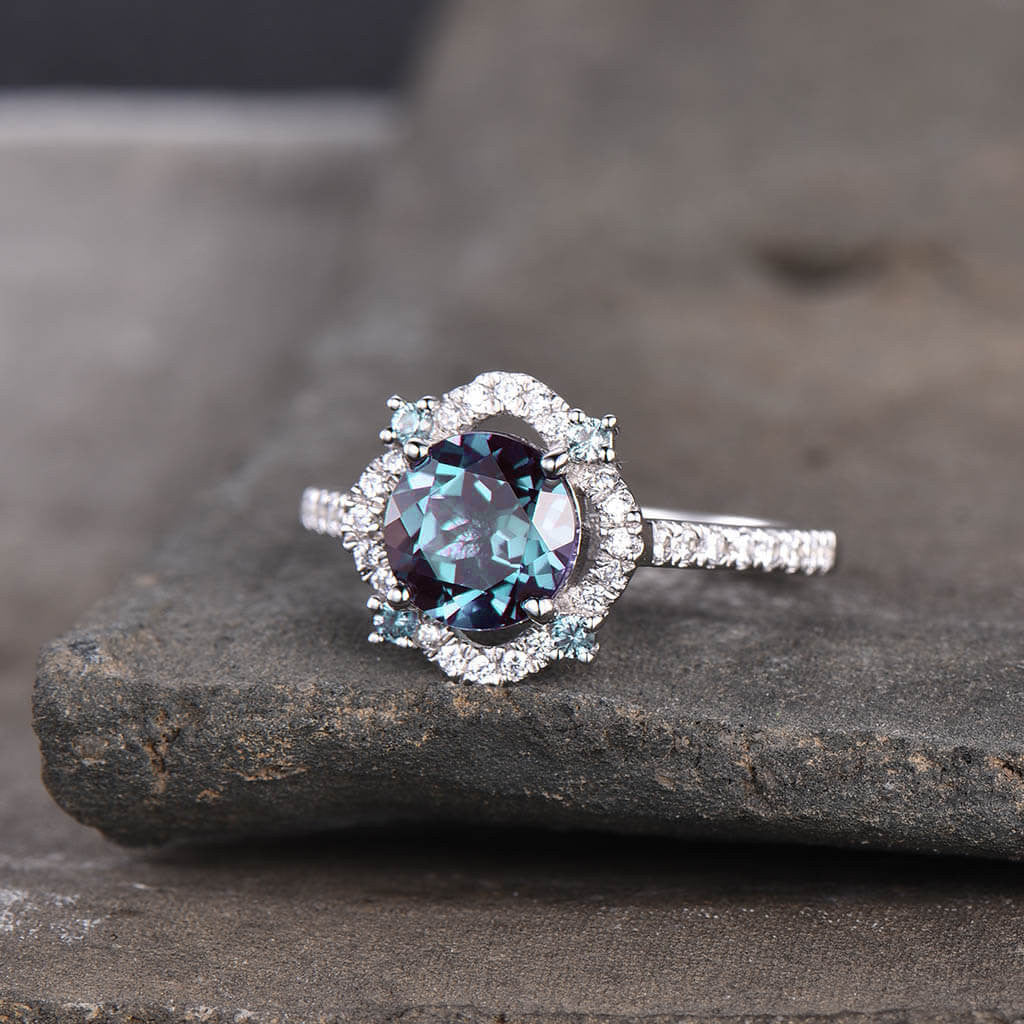 alexandrite engagement ring