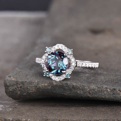 alexandrite engagement ring