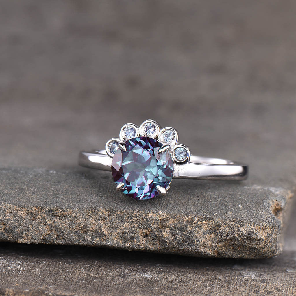 alexandrite birthstone rings