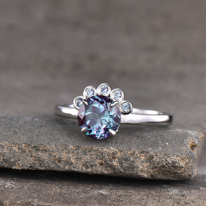 alexandrite birthstone rings