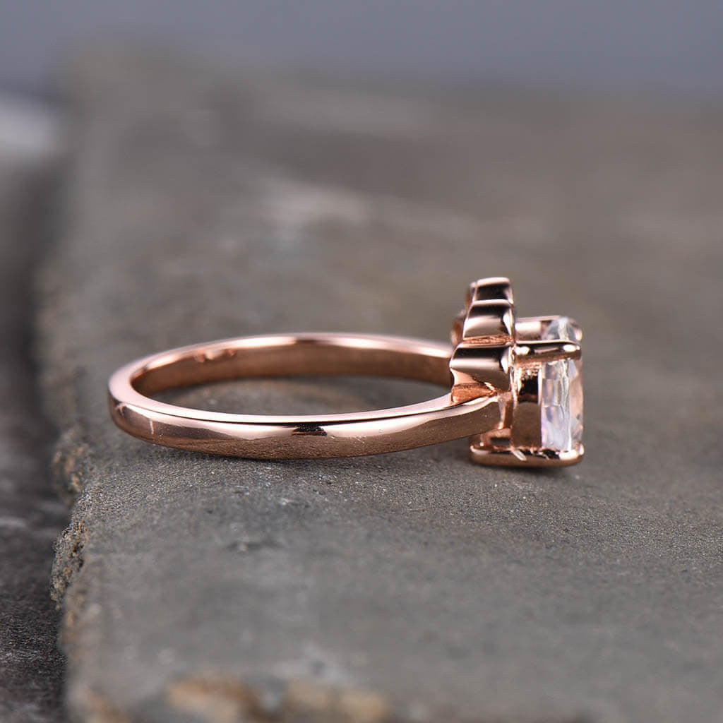 rose gold moonstone ring