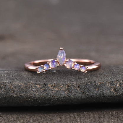 moonstone wedding band