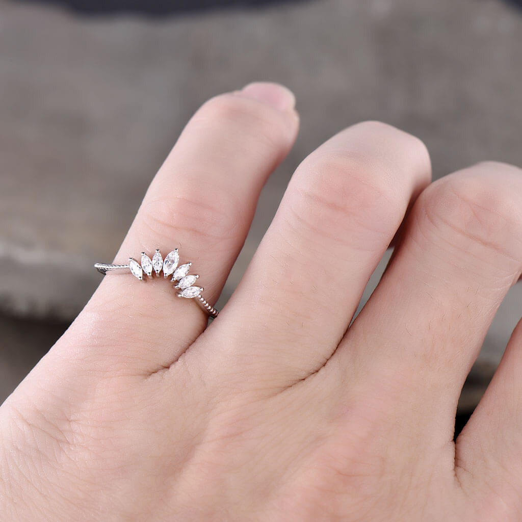 Moissanite Wedding Band