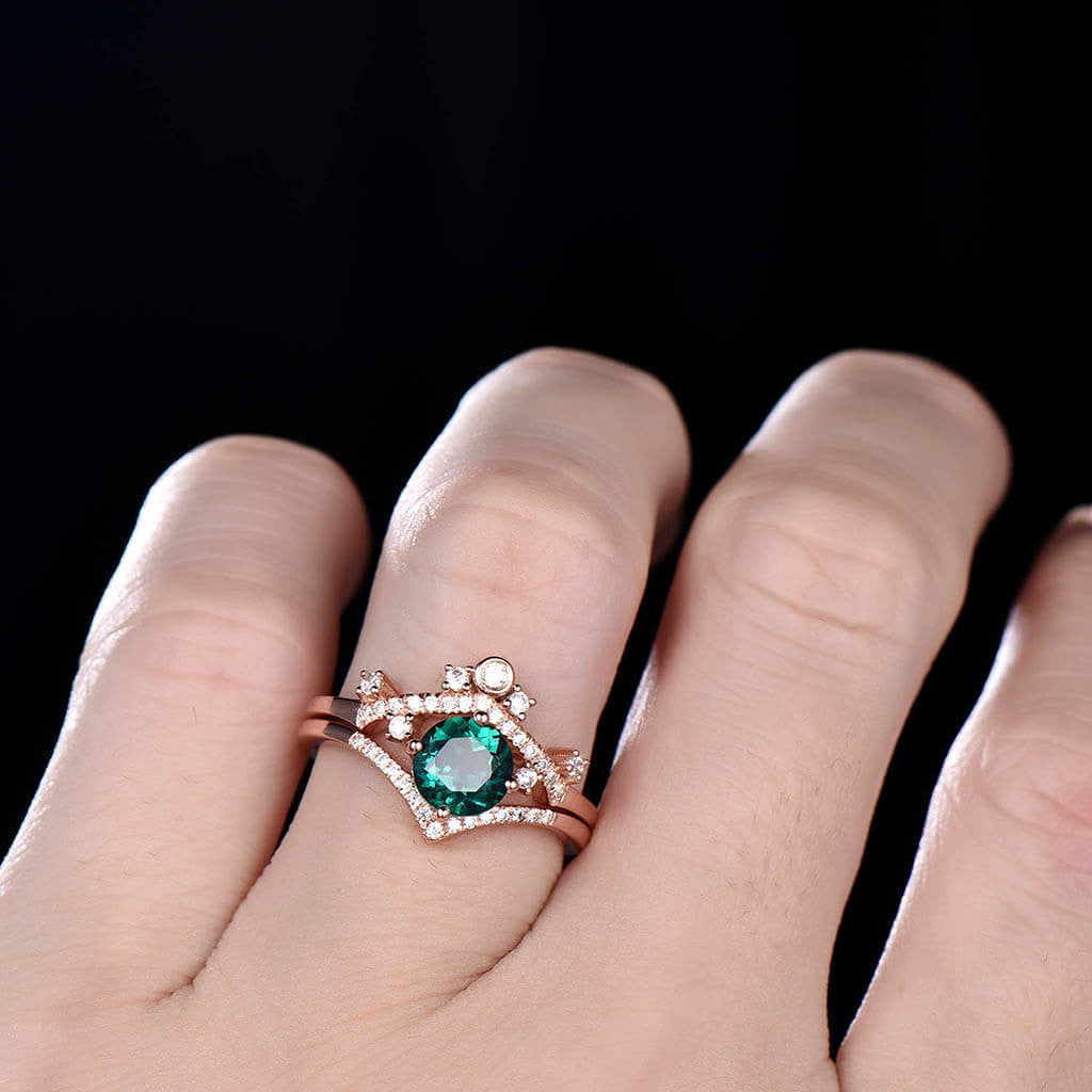 antique emerald engagement rings