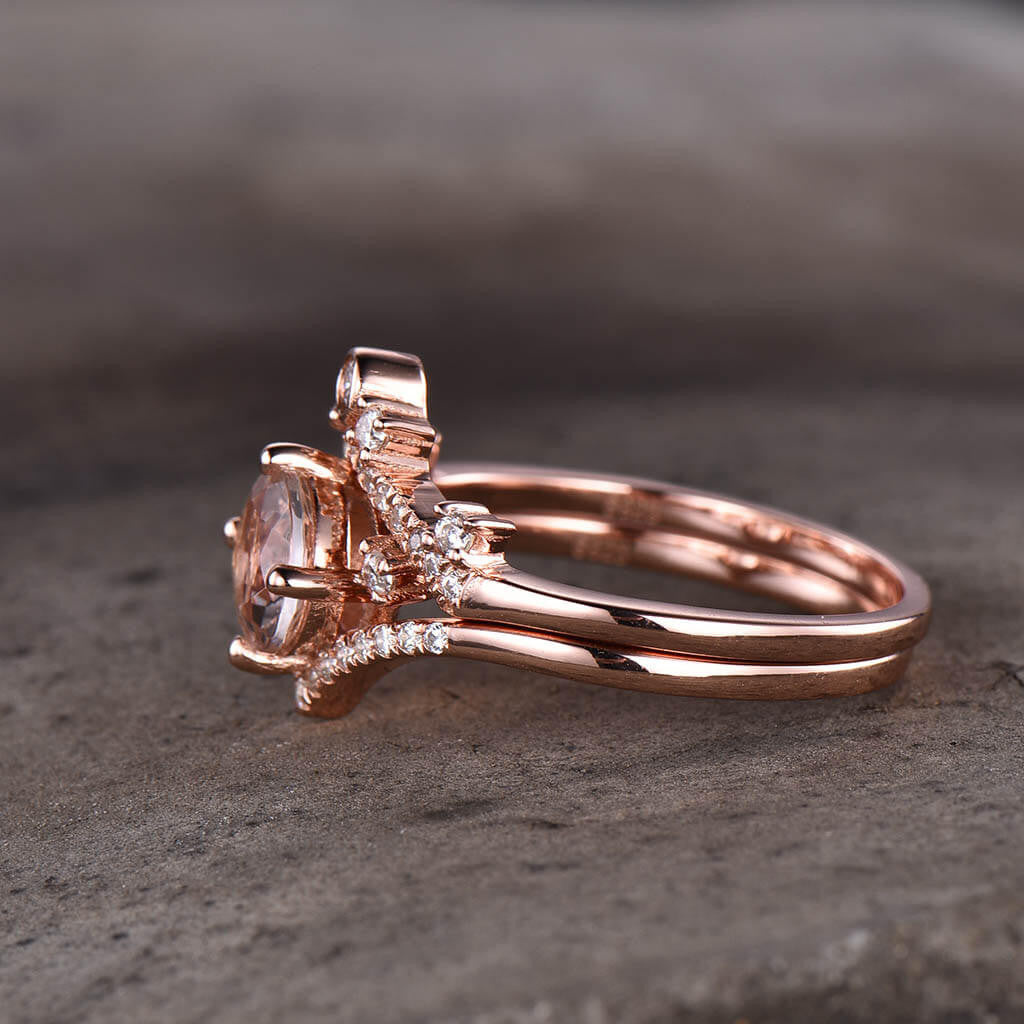 Rose Gold Morganite Engagement Engagement Ring