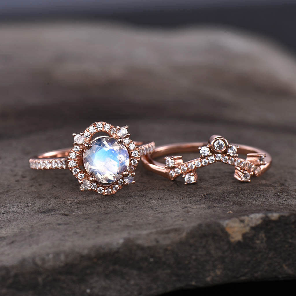 custom moonstone engagement ring