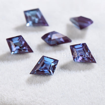 Kite Cut Color Change Alexandrite Wholesale Faceted Alexandrite