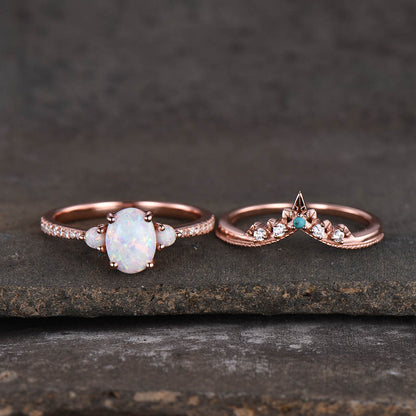 Opal wedding set