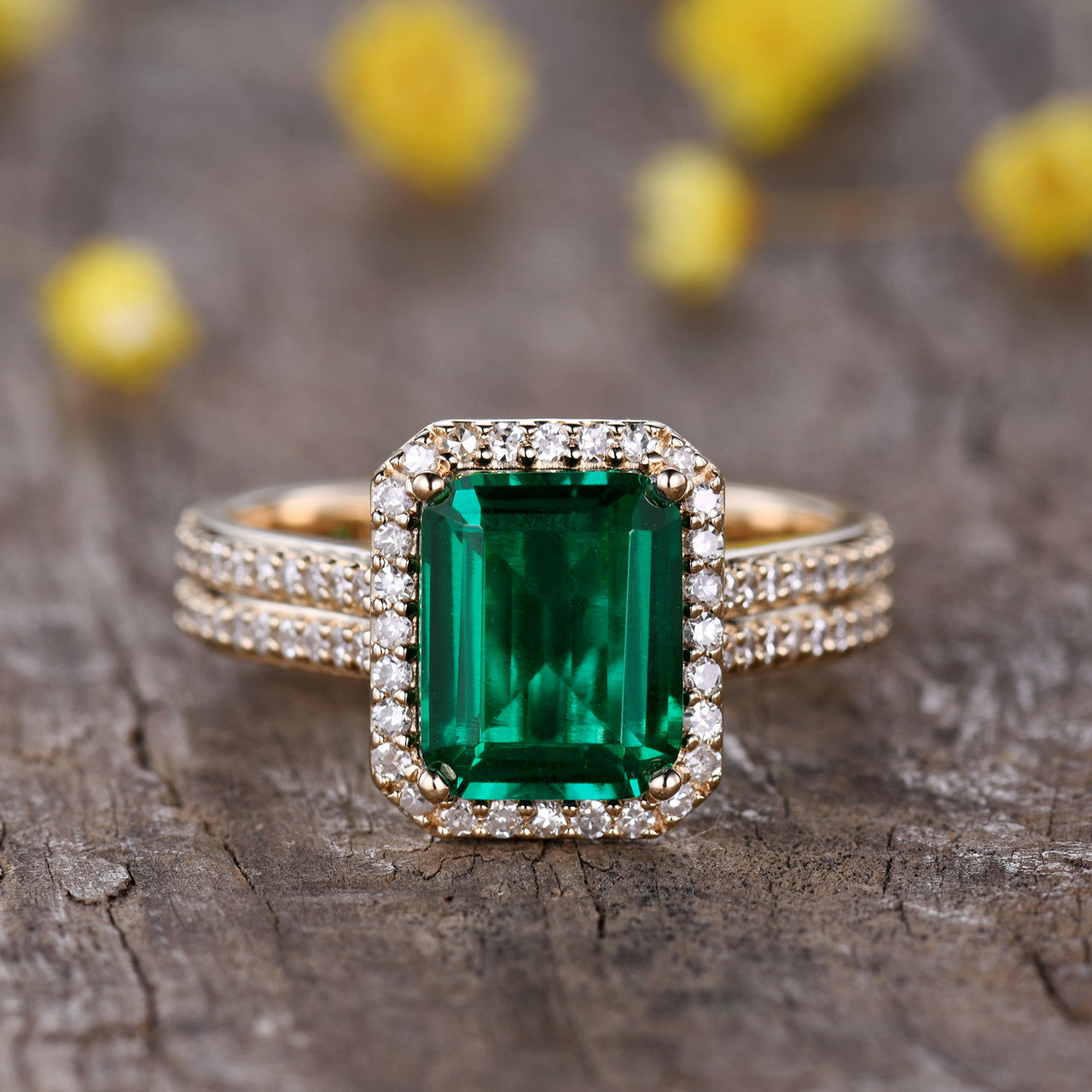 Emerald Engagement Rings-BBBGEM Emerald Engagement Rings