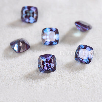 Cushion Cut Alexandrite Gemstone Wholesale June Birthstone