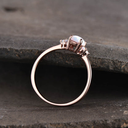 opal stone engagement ring-Oval Fire Opal Ring