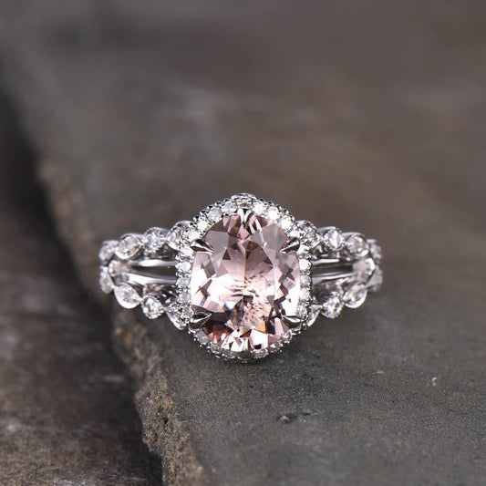 pink morganite engagement ring