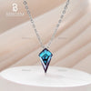 Unique Kite shaped Alexandrite Pendant 3 Carat Silver White Gold Alexandrite Solitaire Pendant Necklace June Anniversary Gift