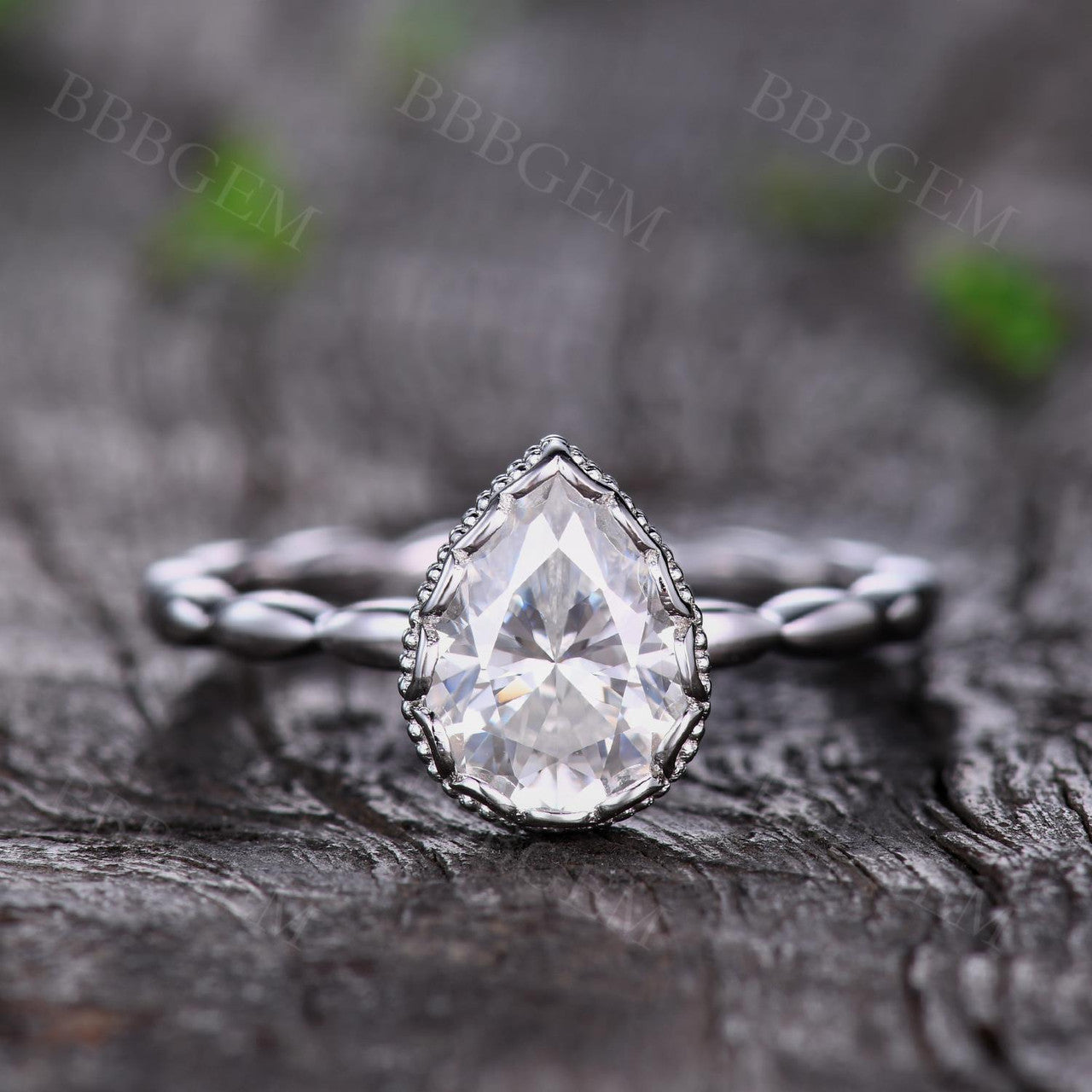 Custom Pear-Shaped Gemstone Ring – Sterling Silver Engagement & Wedding Promise Ring For Women | Handmade, Size 4–12, Perfect For Daily & Special Occasions