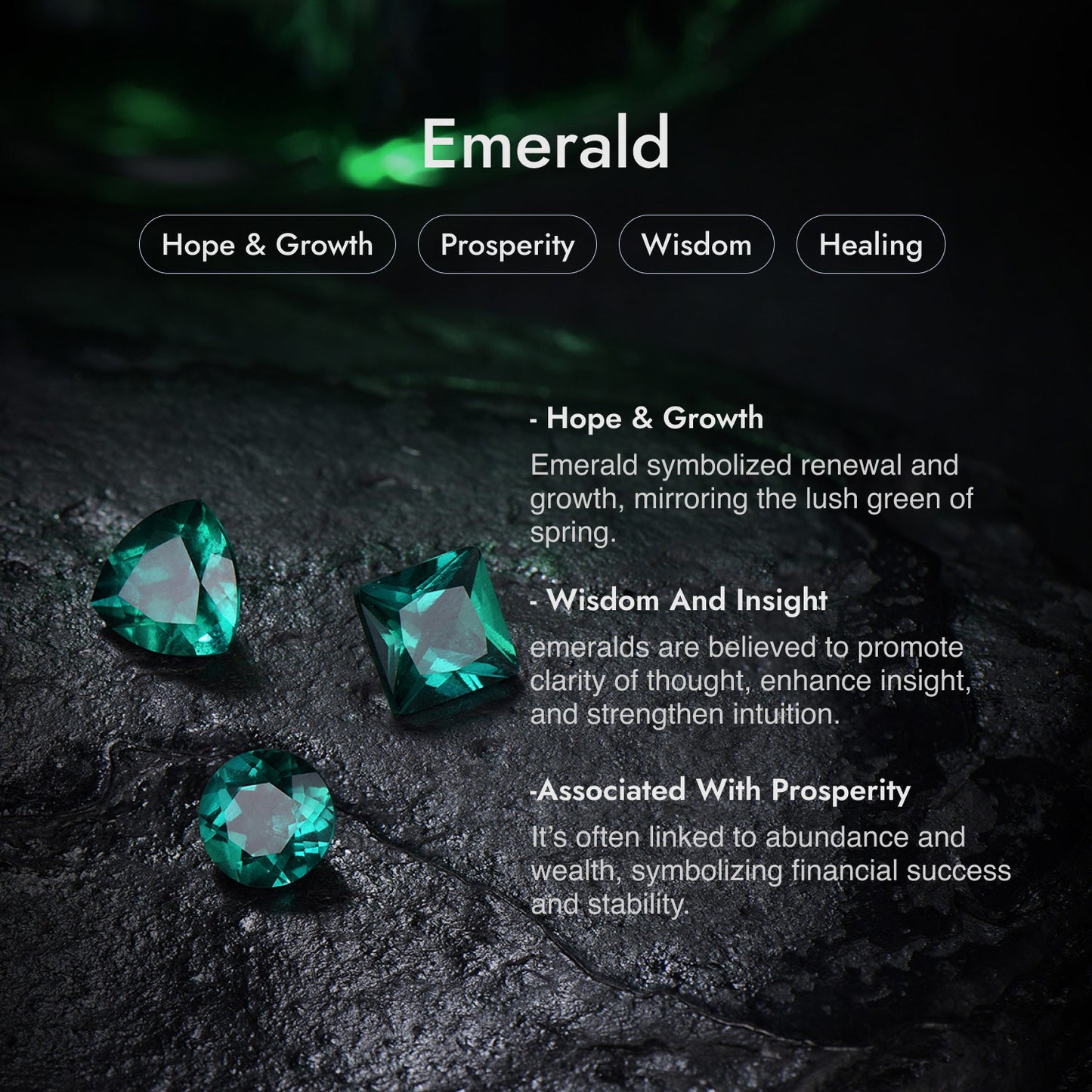 Teardrop Green Emerald Engagement Ring Nature Inspired Emerald Sapphire Bridal Ring