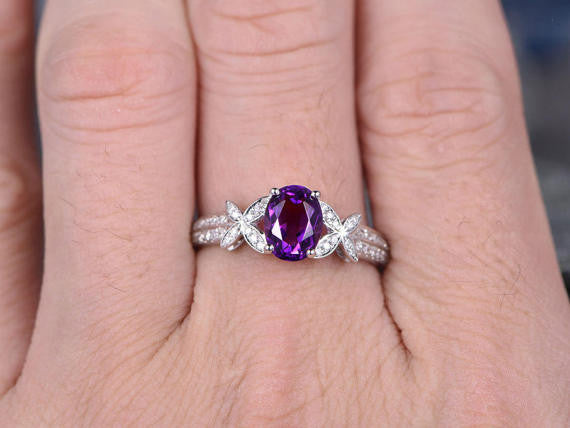 amethyst engagement rings white gold in ahmd