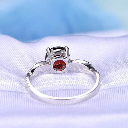 garnet ring white gold