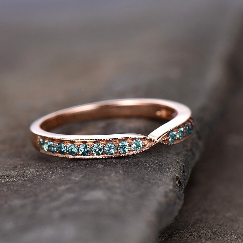 Alexandrite Wedding band