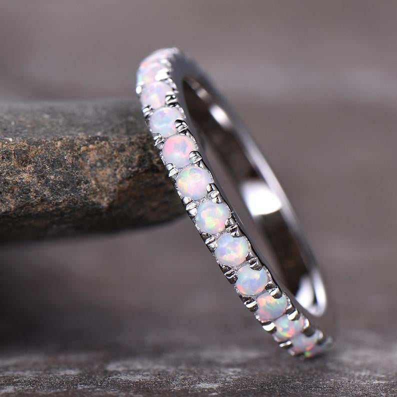 Opal Eternity Band-bbbgem opal eternity band ring