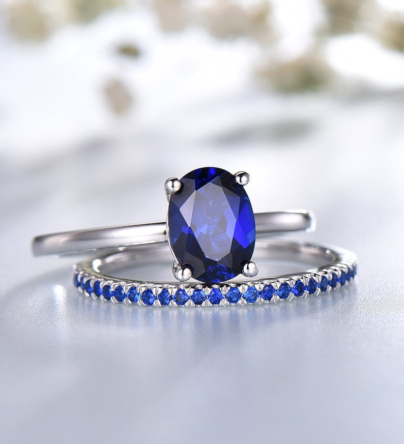 oval sapphire engagement rings set 03