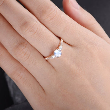 womens moonstone ring