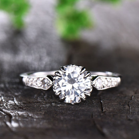 Moissanite Engagement Rings-BBBGEM Moissanite Engagement Rings