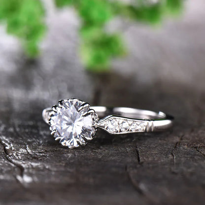 Vintage Moissanite Rings-BBBGEM Moissanite Engagement Rings