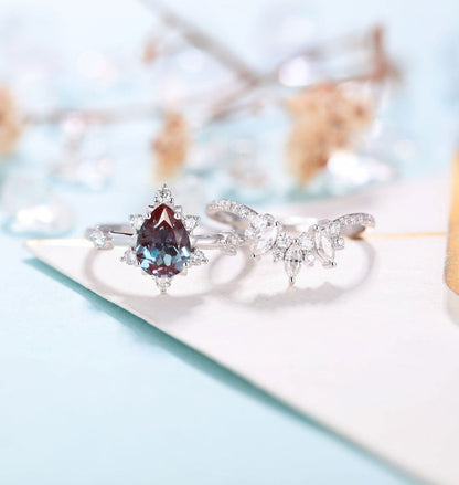 alexandrite bridal set