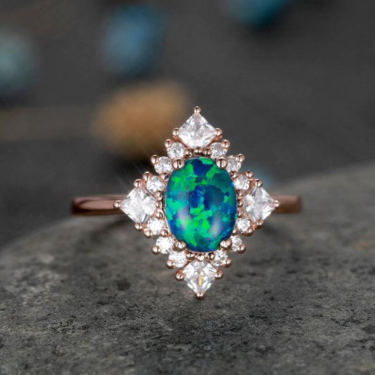 black opal engagement rings vintage 0