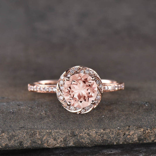 rose gold morganite ring