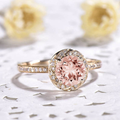 natural morganite ring