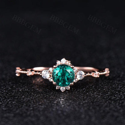 Emerald Engagement Rings-BBBGEM Emerald Engagement Rings