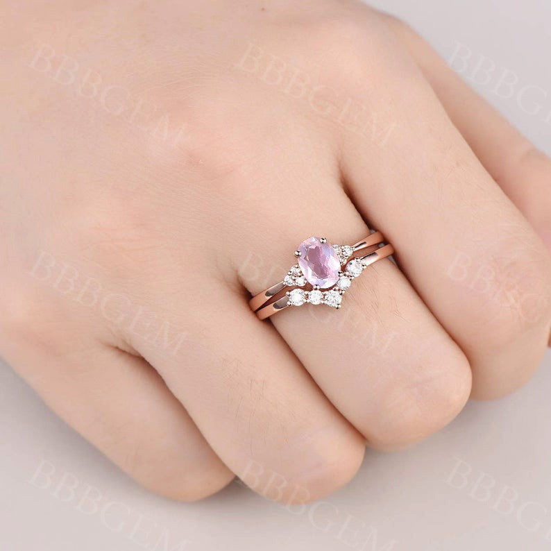 rose quartz engagement ring-bbbgem rose quartz ring