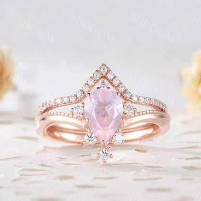 rose quartz ring-bbbgem rose quartz ring