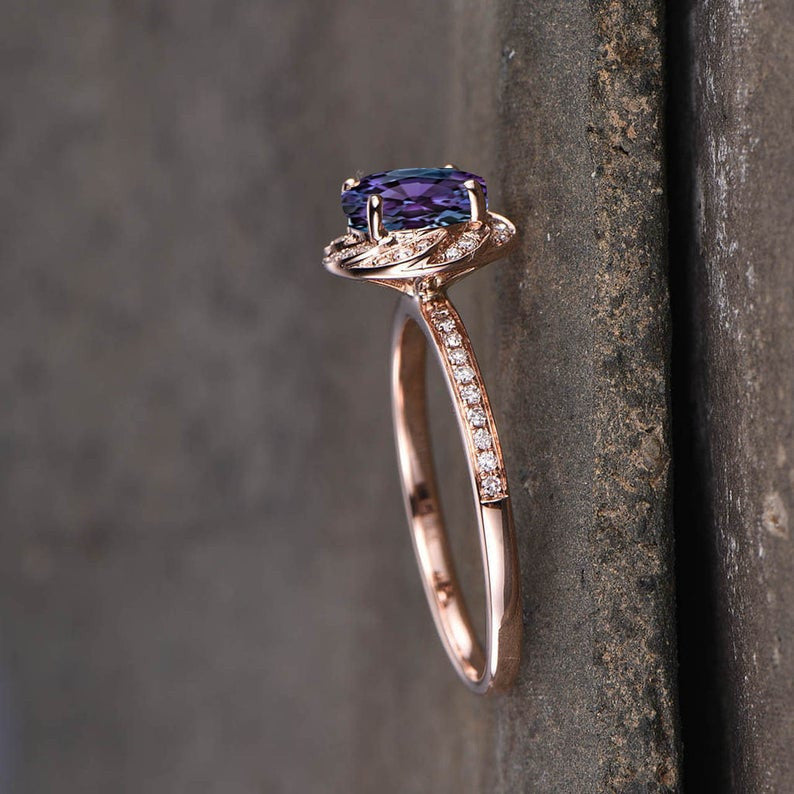 women alexandrite ring