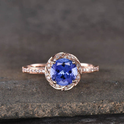 lab sapphire ring