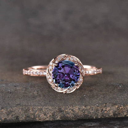 lab alexandrite ring