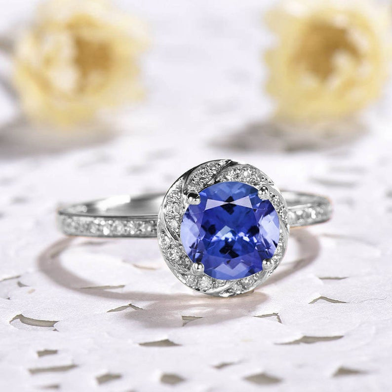 sapphire bridal ring