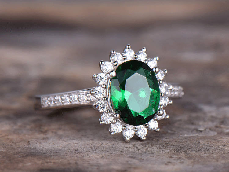 Emerald ring,emerald engagement ring