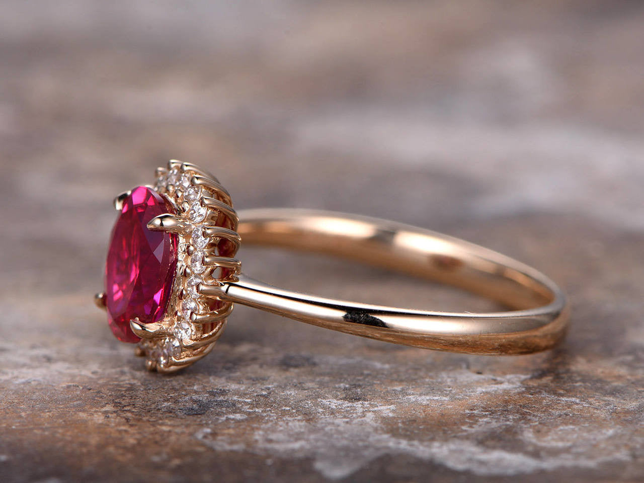 Ruby Engagement ring-ruby rings for women