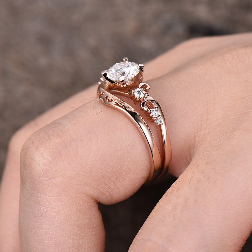 Forever One Moissanite Engagagement Ring