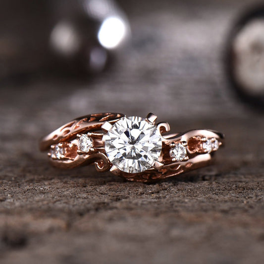 Forever One Moissanite Engagagement Ring