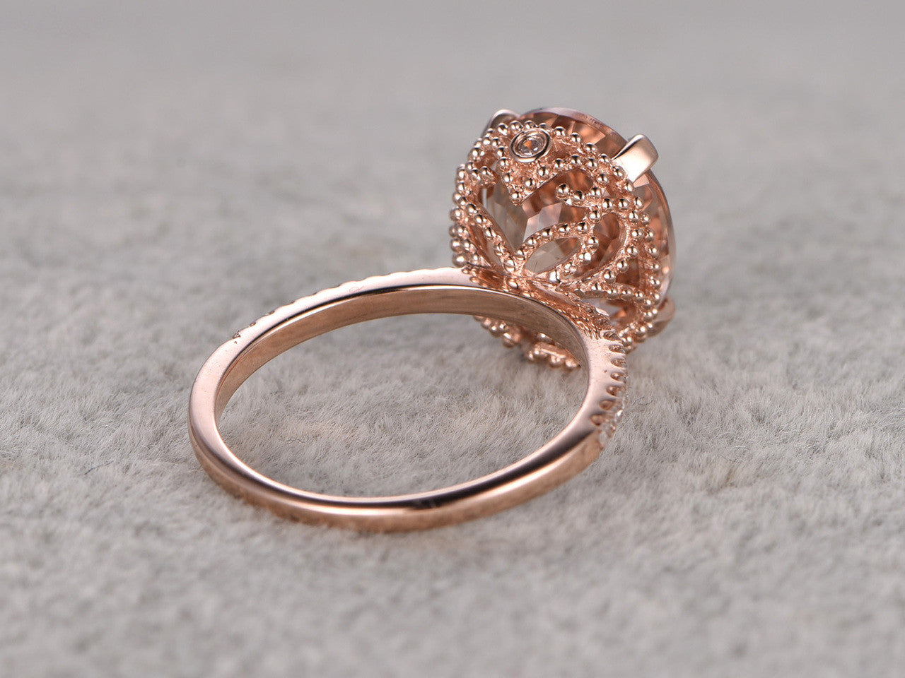 mroganite engagement ring rose gold