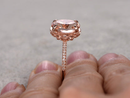 peach morganite engagement ring