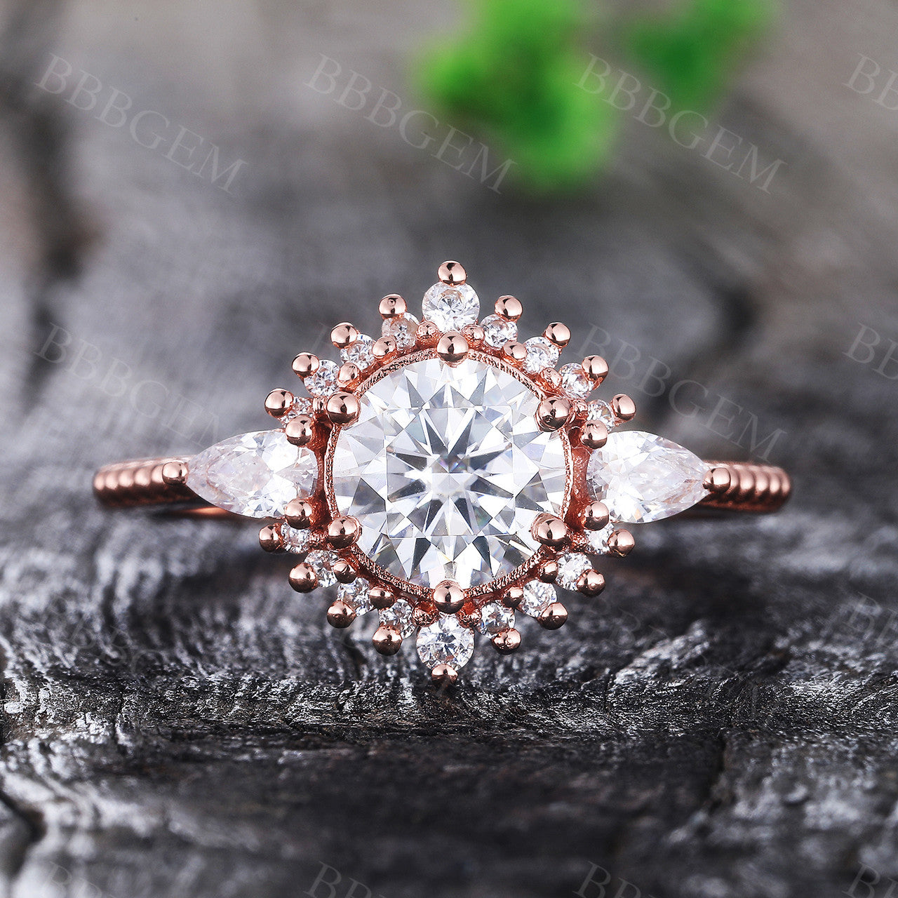 Moissanite Engagement Rings-BBBGEM Moissanite Engagement Rings