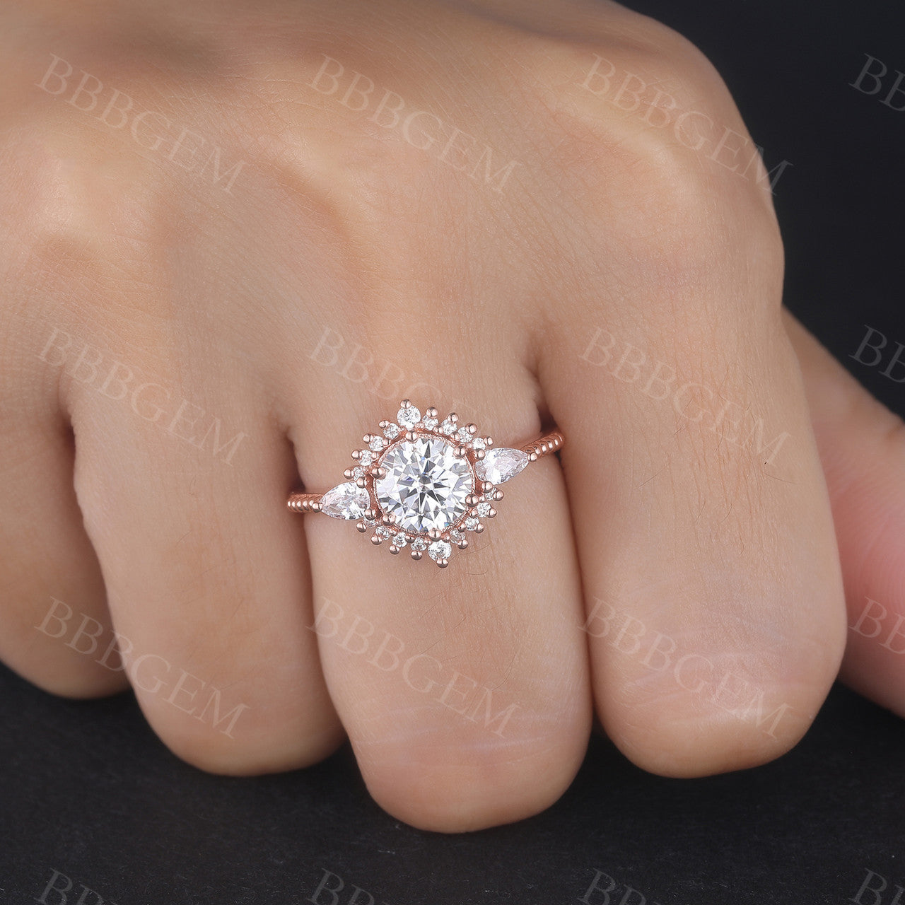 Moissanite Rings-BBBGEM Moissanite Engagement Rings