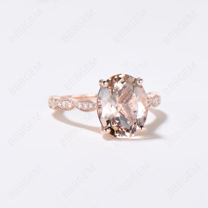 14K Rose Gold Morganite Solitaire Engagement Ring: A Symbol of Eternal Love