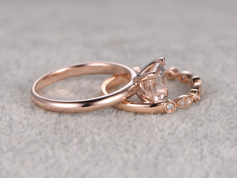 morganite ring set