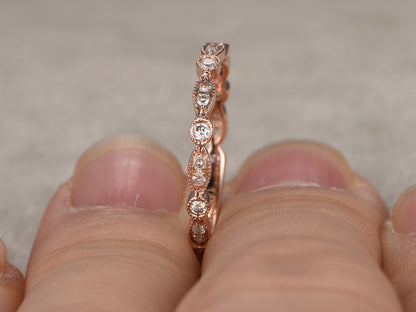 thin gold diamond band